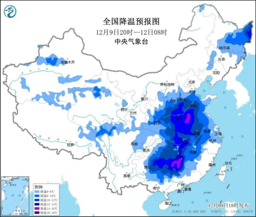 积雪可达15厘米 暴雪寒潮已近在眼前，局地降温超过18℃