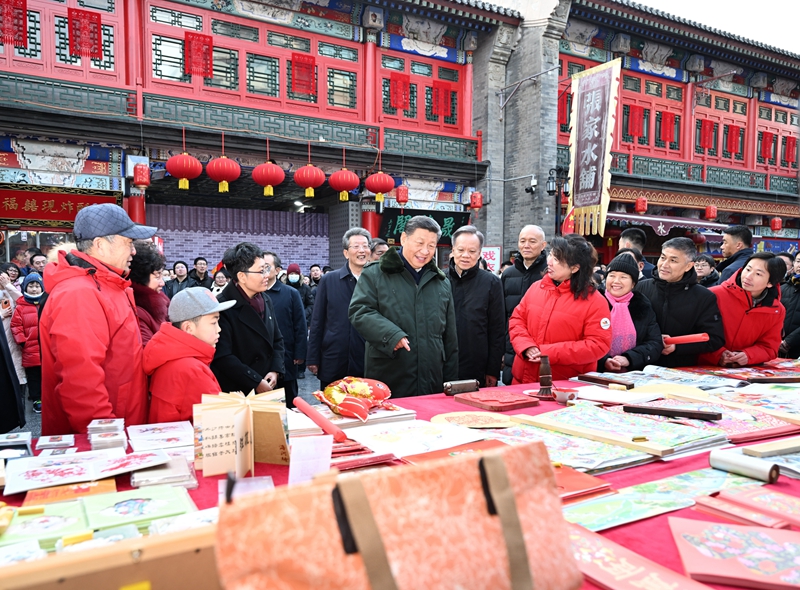 习近平在天津古文化街考察_习近平在天津古文化街考察_习近平在天津古文化街考察