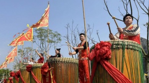 独一无二的烟墩大鼓！钦州市灵山县擂鼓迎新春