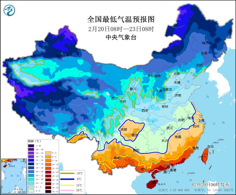 中央气象台再次6预警连发 我国将自北向南先后出现降温