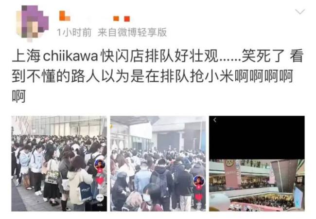 情侣排队5小时限购10分钟chiikawa 网友：这个娃娃为啥这么火呀，求科普