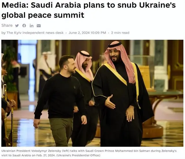 外媒：沙特不参加乌克兰和平峰会_沙特协商会议_沙特在联合国的发言