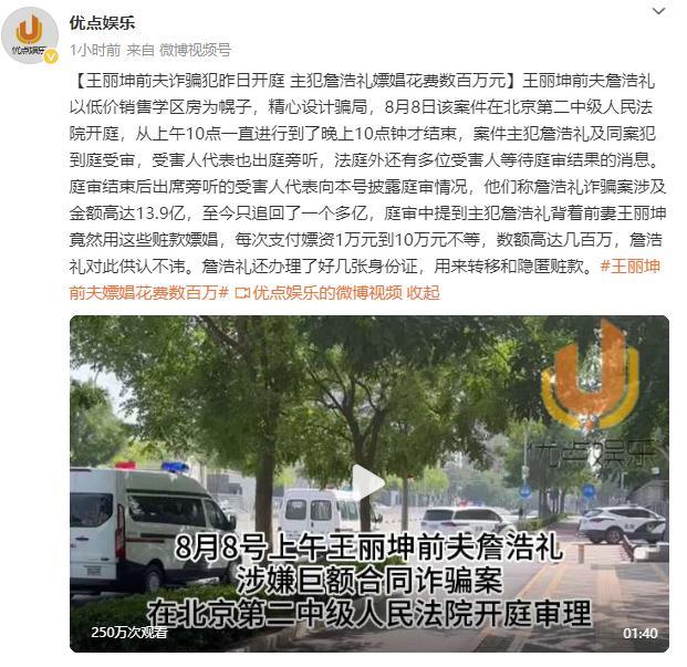 王丽坤老公承认嫖娼花费数百万元 巨额赃款被用于嫖娼，受害家庭损失惨重！