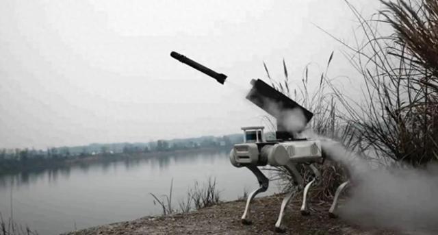 国产机器狗再进化装上微型导弹