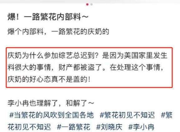 刘晓庆迟到是因为家中被盗 展现非凡气度