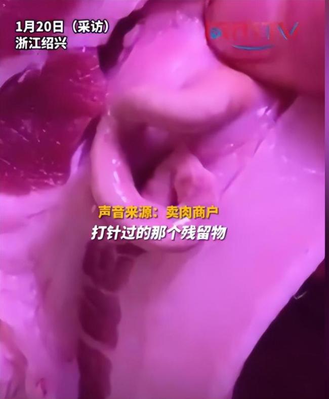 卖猪商户切肉时发现猪被打针 脓包肉引发食品安全担忧