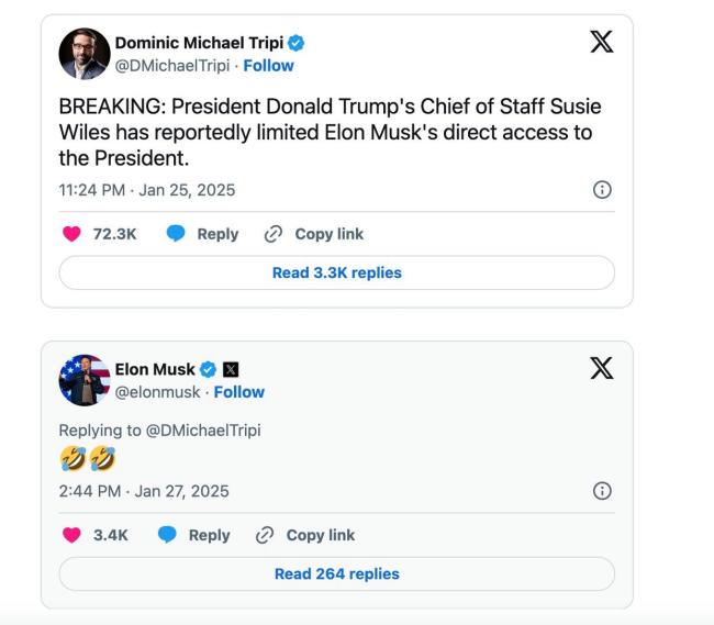 被限制直接接触特朗普？马斯克回应