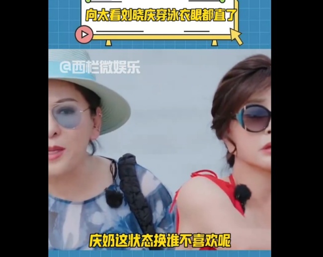 向太看刘晓庆穿泳衣眼都直了：丰腴身材与优雅气质尽显