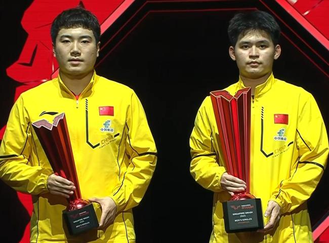 国乒喜提271万元奖金 大满贯赛战绩辉煌