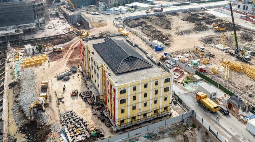 重约4600吨!广州百年文物建筑些华伦士楼“搬家”